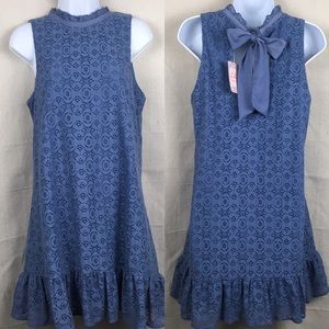 Chelsea & Violet lace dress blue sleeveless size S